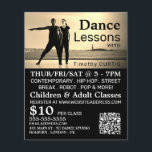 Dancers op Stage, Dance Lesson Adverteren Flyer<br><div class="desc">dansers op het werkgebied,  dansles Adverteren brochures door de Visitekaartje winkel.</div>