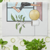 Dancer's Pose Yoga Natarajasana Gepersonaliseerde Theedoek (Gevouwen)