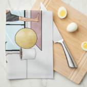 Dancer's Pose Yoga Natarajasana Gepersonaliseerde Theedoek (Quarter Fold)