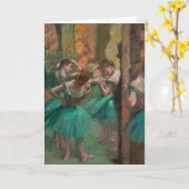 Dancers, roze en groen | Edgar Degas Kaart (Gele Bloem)