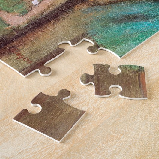 Dancers Roze en Groen van Edgar Degas Legpuzzel (Zijkant)