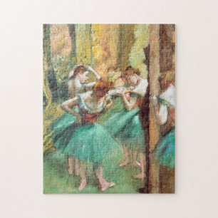 Dancers Roze en Groen van Edgar Degas Legpuzzel