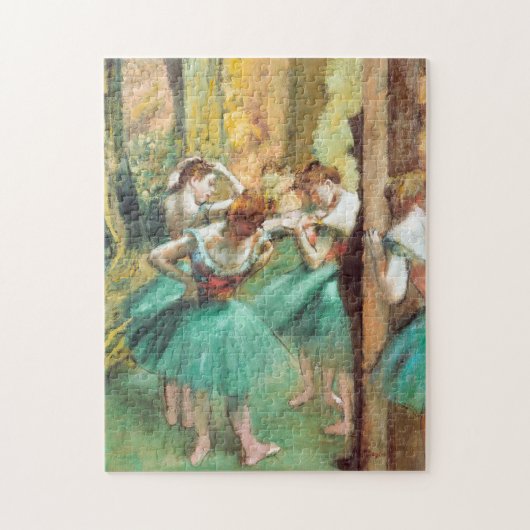 Dancers Roze en Groen van Edgar Degas Legpuzzel (Verticaal)