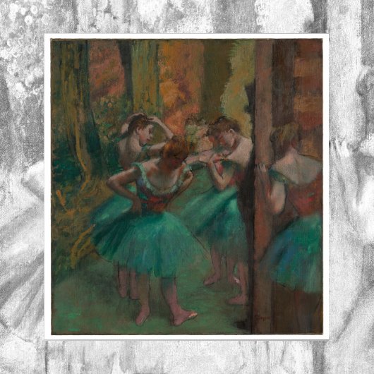 Dancers, roze en groen van Edgar Degas Poster