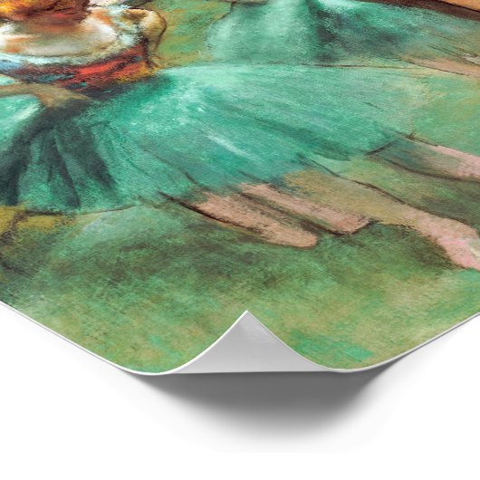 Dancers Roze en Groen van Edgar Degas Poster (Hoek)