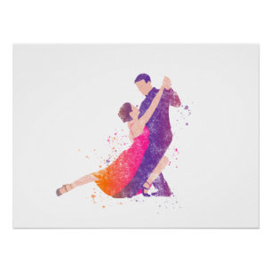Dancers Tango Ballroom Flamenco dansen Perfect Poster