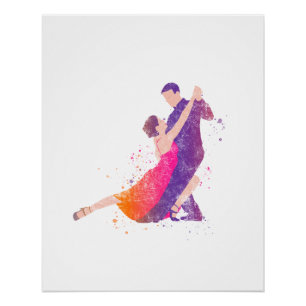 Dancers Tango Ballroom Flamenco dansen Perfect Poster