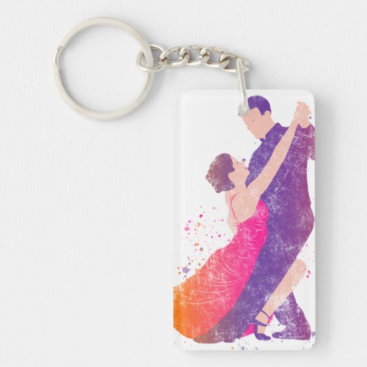 Dancers Tango Ballroom Flamenco dansen Sleutelhanger (Voorkant)