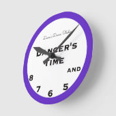 Dancer's Time 5, 6, 7 en 8 Novelty Paars Ronde Klok (Hoek)