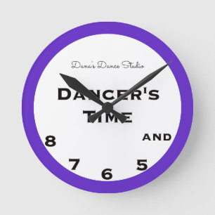 Dancer's Time 5, 6, 7 en 8 Novelty Paars Ronde Klok