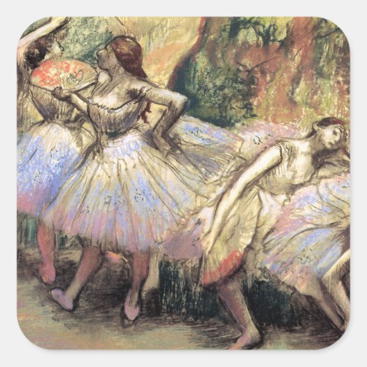 Dancers van Degas Vierkante Sticker (Voorkant)