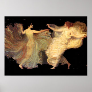 Dancers van Franz von Stuck Poster