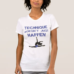 Dancetechniekballetpuntenpompen voeren am1 uit t-shirt