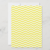 Danch Chevron Monogram gele Trouwjurk Kaart (Achterkant)