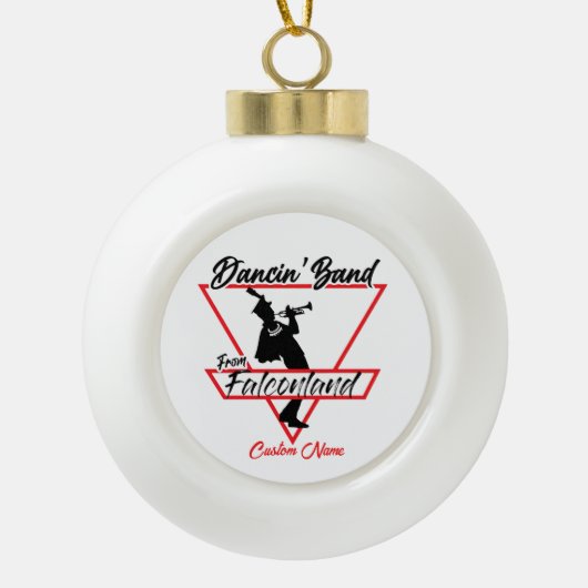 Dancin' Band van Falcon Land Custom Name Keramische Bal Ornament (Voorkant)