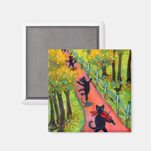 Dancin' Cats Magneet (Voorkant / Achterkant)