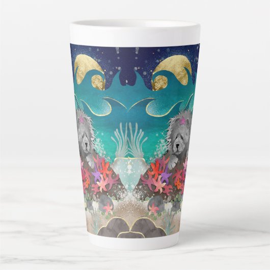 DANCIN' MET DE STARZ Blue Chow Latte Mok (Voorkant)