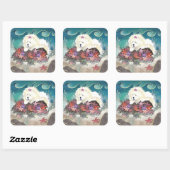 DANCIN MET DE STARZ cream chow vierkante stickers (Vel)