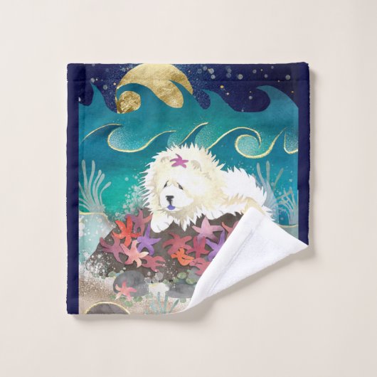 DANCIN MET DE STARZ crème chow handdoek set (Wasdoekje)