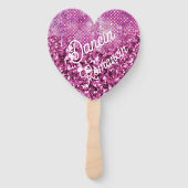 Dancin' Romancin' Pink Heart Handwaaier (Achterkant)