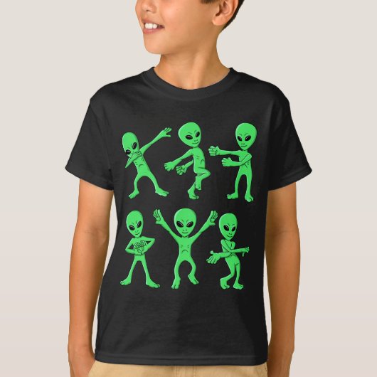 Dancing Aliens Dance Challenge Jongens Meisjes Hal T-shirt (Voorkant)