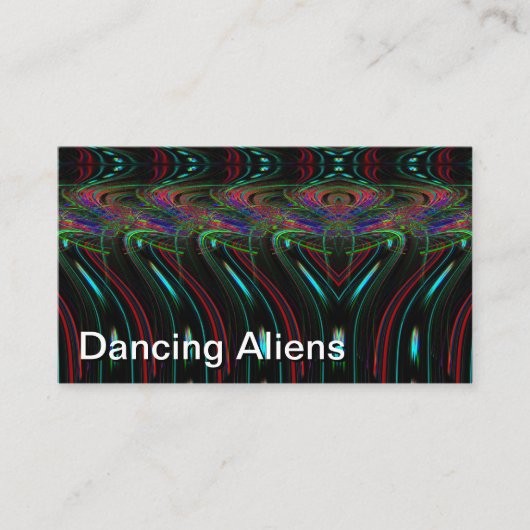 Dancing Aliens (you may change the words) Visitekaartje (Voorkant)