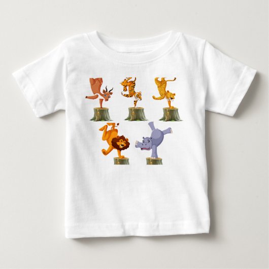 Dancing Animals Peuter Fine Jersey T-shirt (Voorkant)