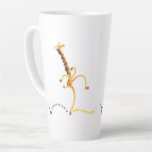 DANCING AROUND BAD STUFF GIRAFFE beroemd gemaakt d Latte Mok (Linkerhoek)