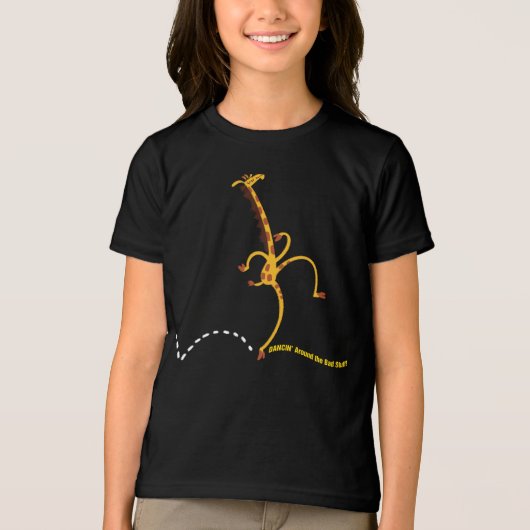 DANCING AROUND BAD STUFF GIRAFFE beroemd gemaakt d Tri-Blend Shirt (Voorkant)
