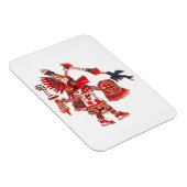 Dancing Aztec shaman-krijger Magneet (Rechterzijde)