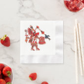 Dancing Aztec shaman-krijger Servetten (Insitu)