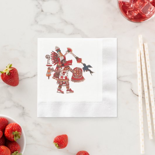 Dancing Aztec shaman-krijger Servetten (Insitu)