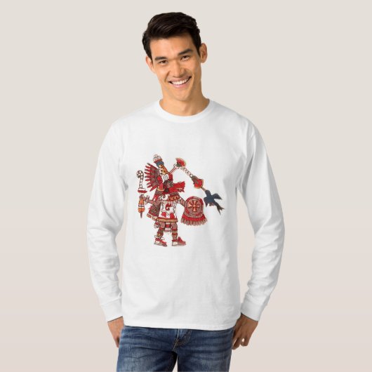 Dancing Aztec shaman-krijger T-shirt (Voorkant volledig)