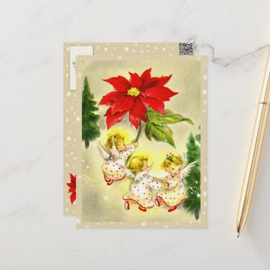 Dancing Baby Angels  Briefkaart (Voorkant / Achterkant in situ)