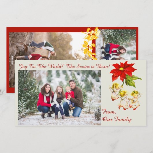  Dancing Baby Angels Fotokaart Feestdagenkaart (Voorkant / Achterkant)