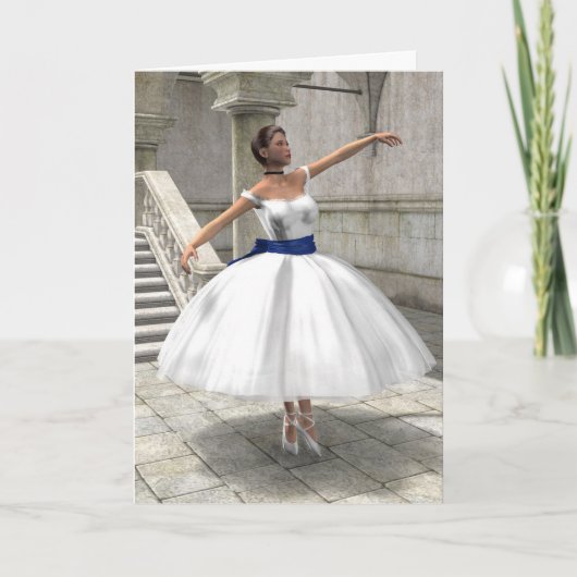 Dancing Ballerina Birthday Card Kaart (Voorkant)