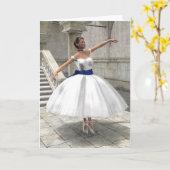 Dancing Ballerina Birthday Card Kaart (Gele Bloem)