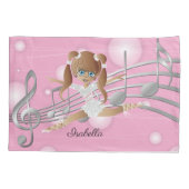 Dancing Ballerina Girl - Brunette Kussensloop (Achterkant)