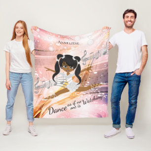 Dancing Ballerina Girl - Dance Fleece Deken