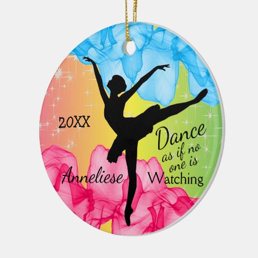 Dancing Ballerina Keramisch Ornament (Links)