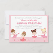 Dancing Ballerinas Birthday Kaart (Voorkant)