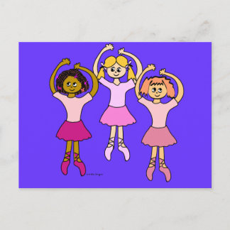 Dancing Ballerinas Gifts Briefkaart