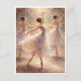 Dancing ballerinas. Postcard Briefkaart
