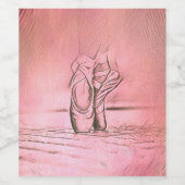 Dancing Ballet Shoes Pink Ballerina Wijn Etiket (Enkel label)