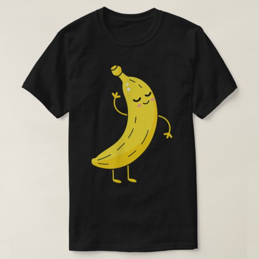 Dancing Banana Funny Cartoon Design T-shirt (Design voorkant)