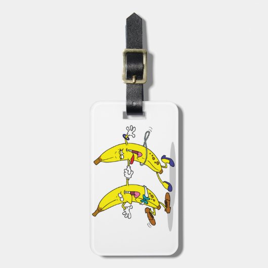Dancing Bananas Bagagelabels (Voorkant verticaal)