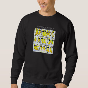 Dancing Bananas Zonnebril AI Generated Art Meme Trui