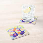 Dancing Beak Bird Coaster Kartonnen Onderzetters (Insitu)