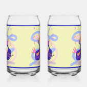 Dancing Beak Birds Soda Glass Blikvorm Glas (Links)