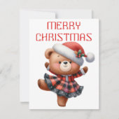 Dancing Beer Cub - Kerst Kaart (Voorkant)